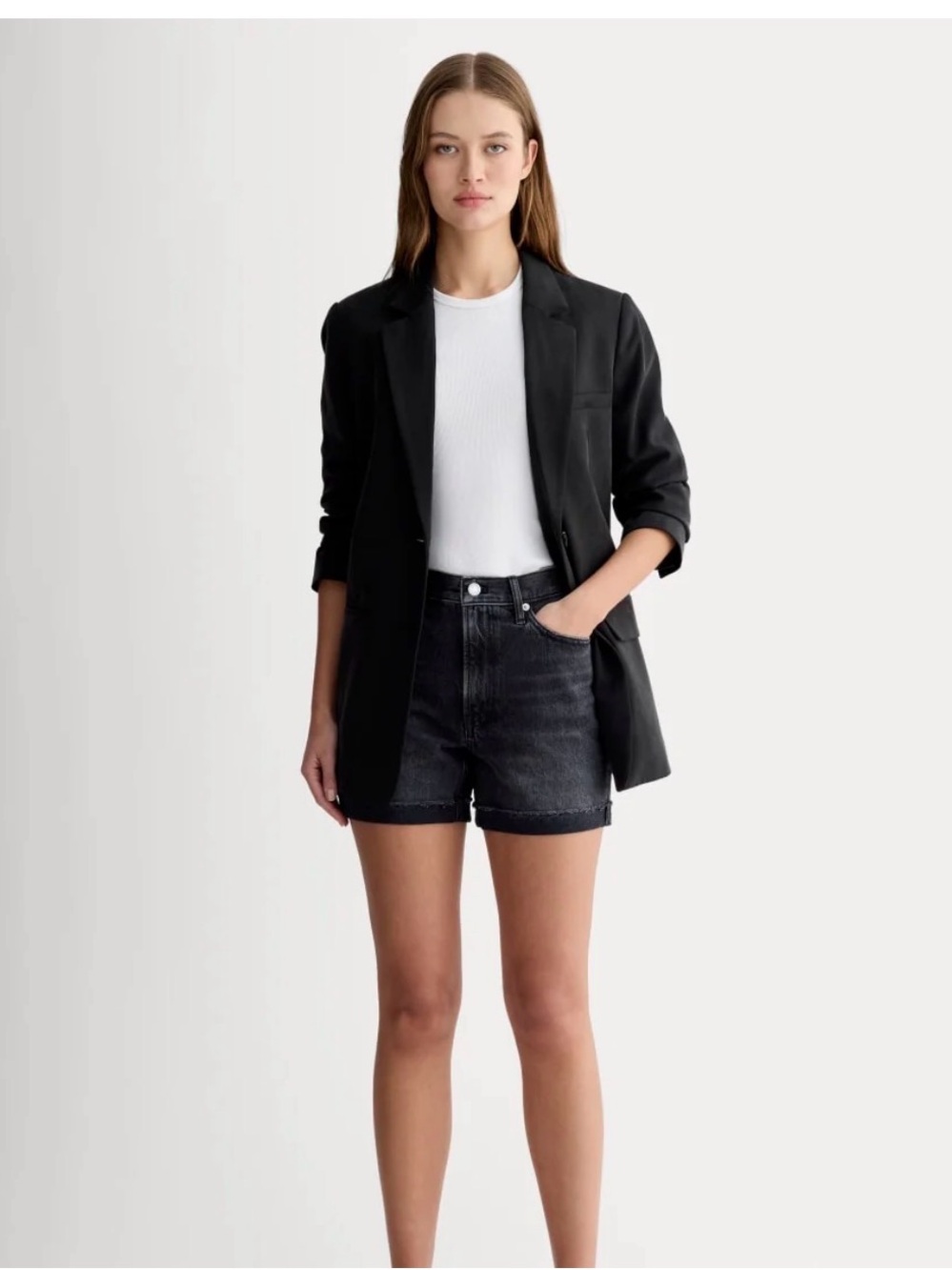 Everlane The Cheeky Black denim shorts